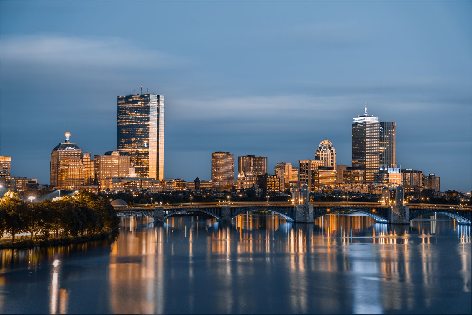 Boston Skyline at Blue Hour